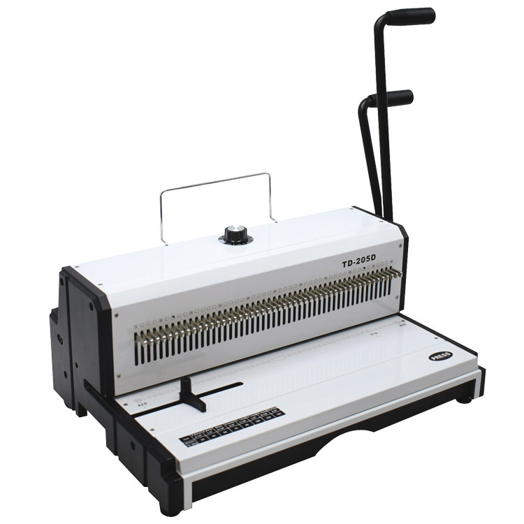 TD-205D High Quality Manual Double Coil Spiral Combo Double Handle Double Wire Binder A3 Calendar Binding Machine