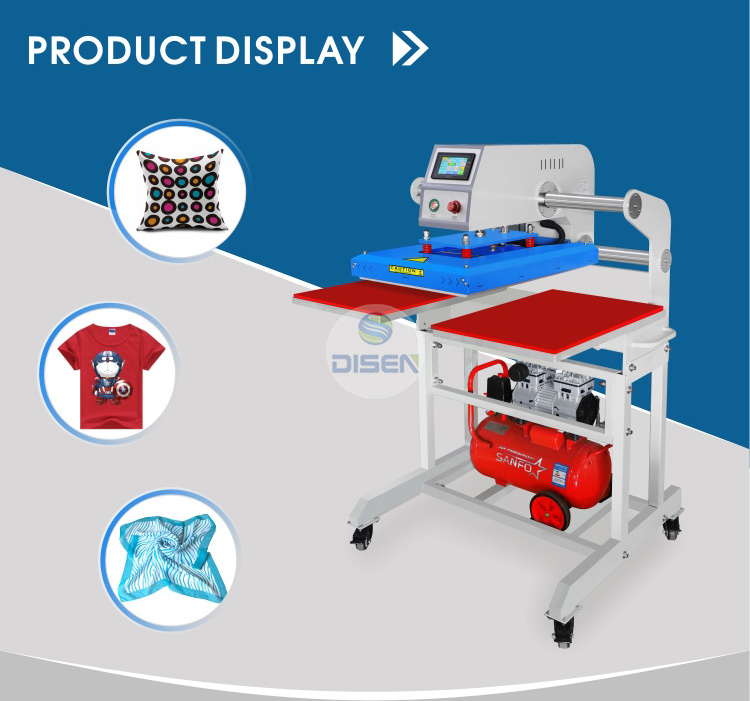 40x60 large double side station format skateboard sublimation transfer pneumatic heat press machine for t shirts