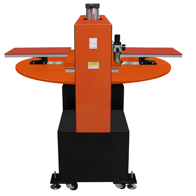 Semi Automatic Heat Transfer Machine Manufacturer Rotary Design Four Stations Plate T-Shirt Heat Press Machine