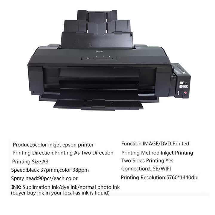 Apply to Epson L1800 Printer A3+ Sublimation 6 colors Printer Inkjet machine Transfer Printer Digital Print Paper Ink