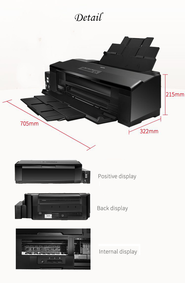 Apply to Epson L1800 Printer A3+ Sublimation 6 colors Printer Inkjet machine Transfer Printer Digital Print Paper Ink