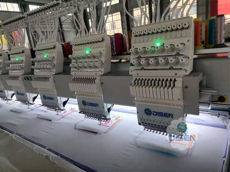 12 head 9 needle 6 tajima embroidery machine second happy barudan high quality gorgeous embroidery machine in banglade yn modle