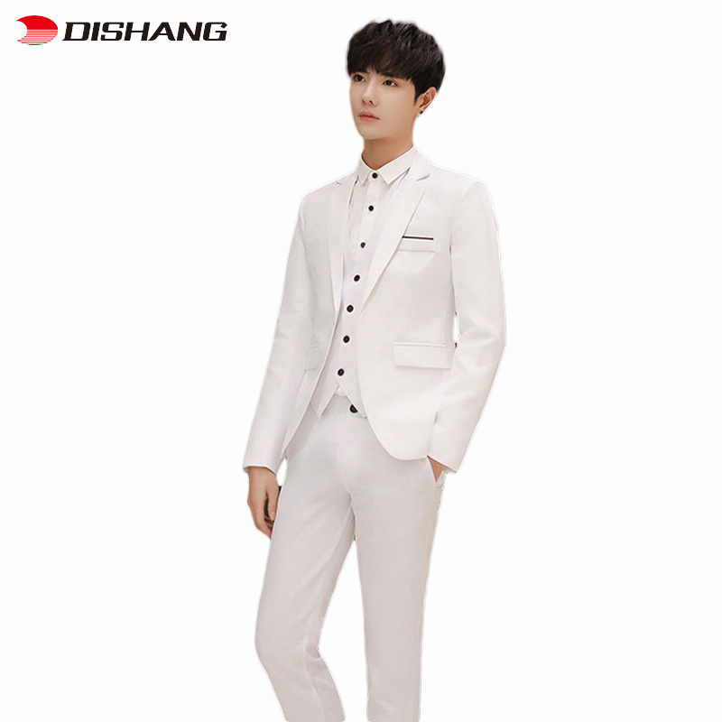 Wholesale White Coat Pant Men Suit Weddings Formal Set Mens Suits Italian High Quality  Groom