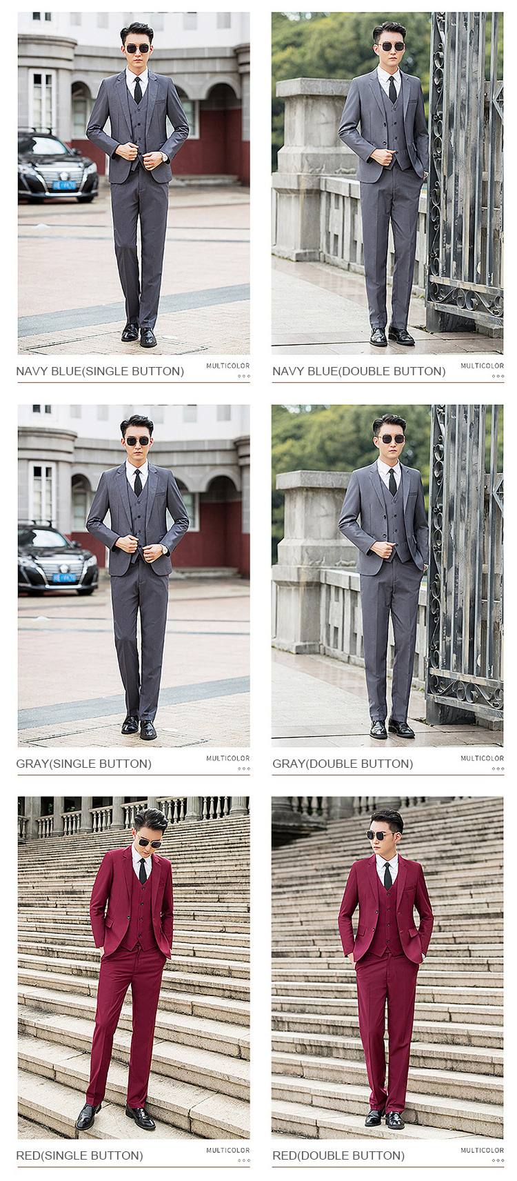 High Quality Men Wedding Suit 3 Pieces Single Breasted Mens Slim Fit Suit Party Business Men'S Top