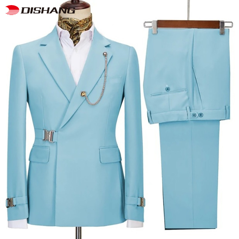 Wholesale Suits for Men New Design 2 Pieces Blazer Pants Formal Wedding Party Body Slim Fit Sets