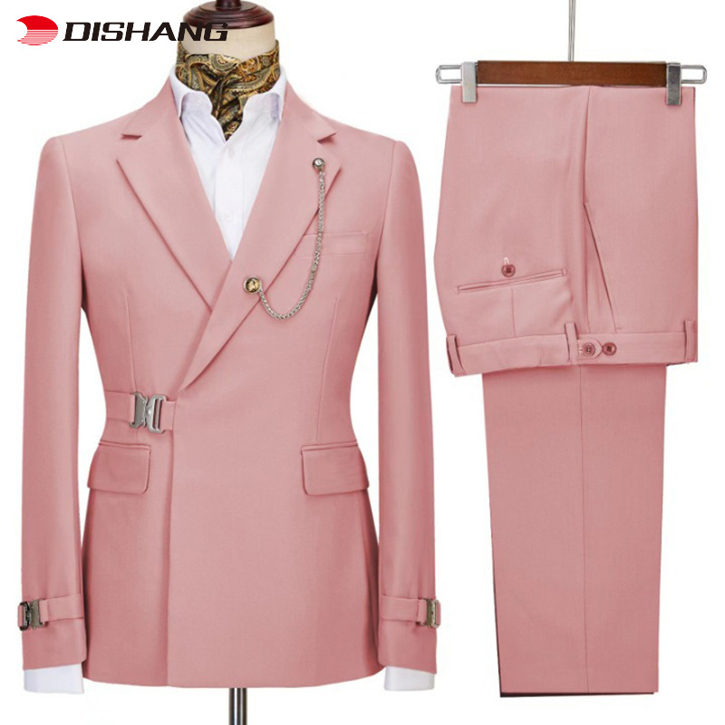 Wholesale Suits for Men New Design 2 Pieces Blazer Pants Formal Wedding Party Body Slim Fit Sets