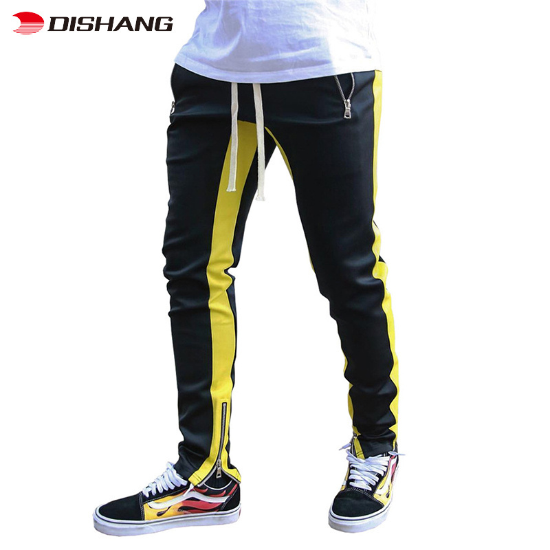 2022 Mens Elastic Waist Sports Pants Striped Gym Fitness Pants Bodybuilding Sports Pants Men's Trousers