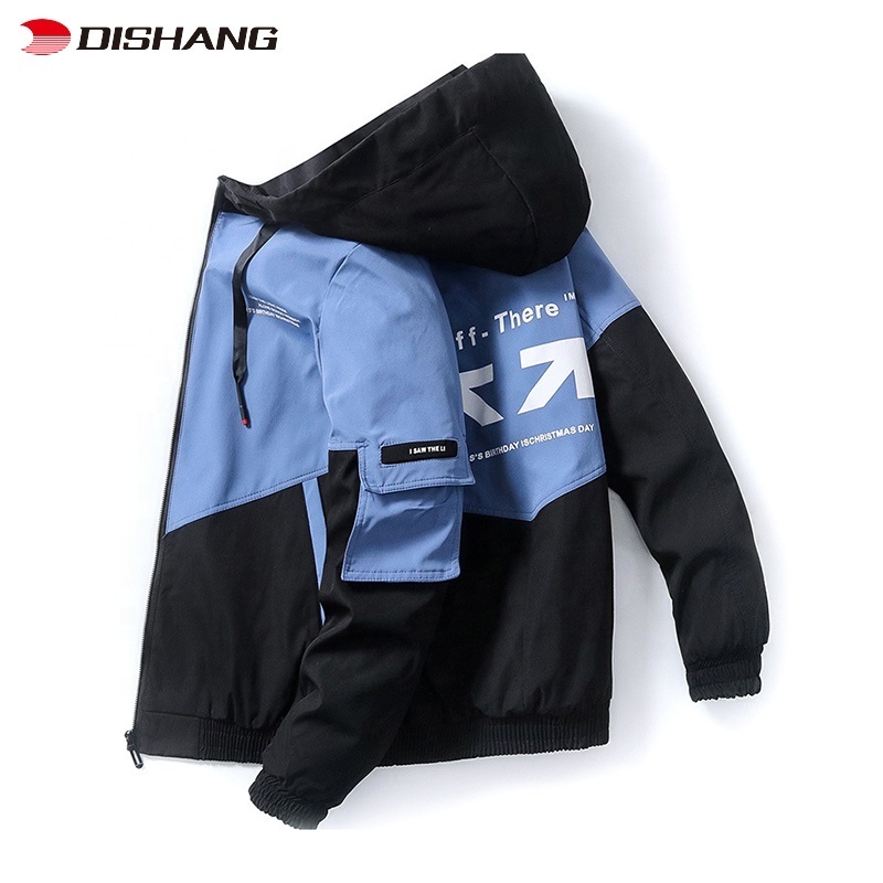 Wholesale OEM Softshell Jacket Men Outdoor Windproof Hooded Windbreaker Casual Men's Jacket