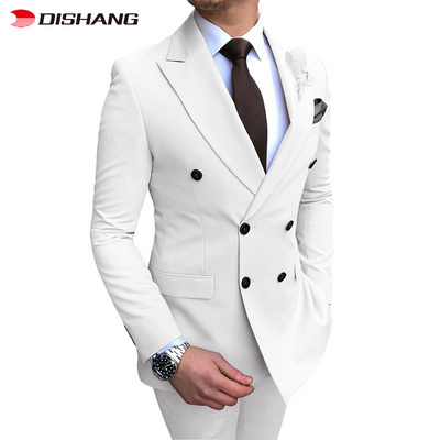 Wholesale High-quality Office Suit for Men Double Breasted Suiting Fabric Three-piece