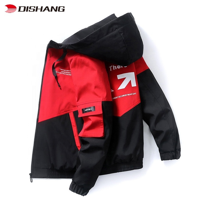 Wholesale OEM Softshell Jacket Men Outdoor Windproof Hooded Windbreaker Casual Men's Jacket