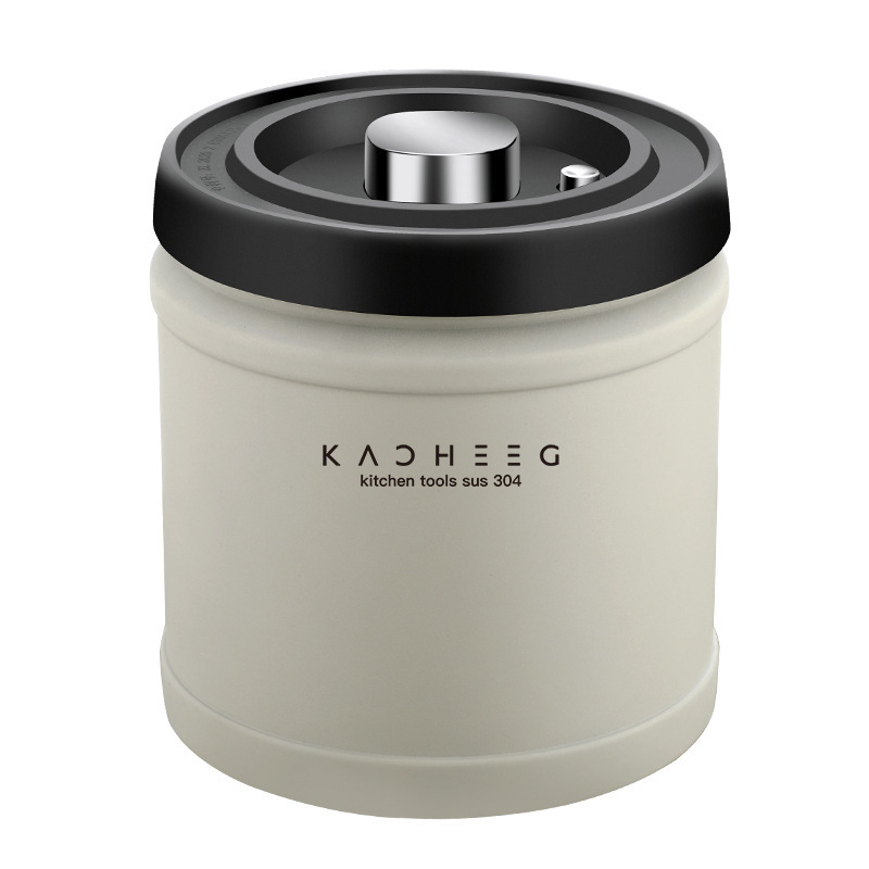 Sealing jar press vacuum coffee bean fresh-keeping tea jar moisture-proof 304 stainless steel airtight canister