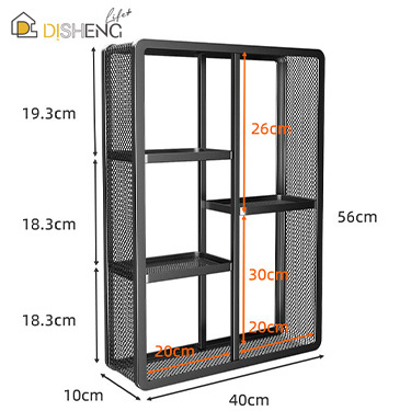 5 Grids Wall Mounted Seasoning Kitchen Multifunctional Corner Household High Bottle Oil Salt Soy Sauce Vinegar Storage Rack