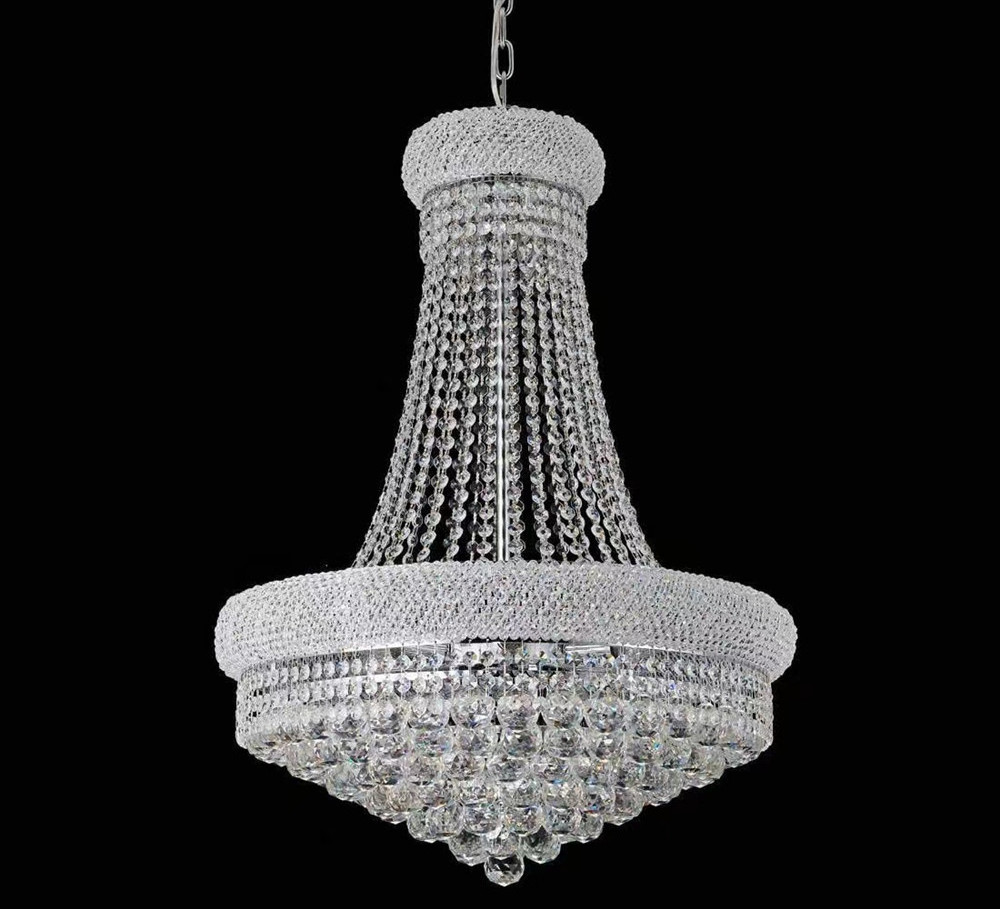 Crystal Chandelier Lighting K9 Crystal Vintage Led Ceiling Lamp Chrome Gold Chandelier