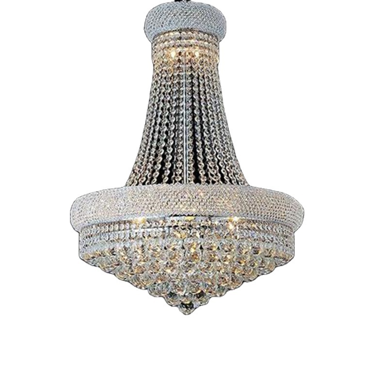 Home Hotel Entry Living Room Lighting Hanging Pendant Lights Luxury Crystal Chandeliers For High Ceilings