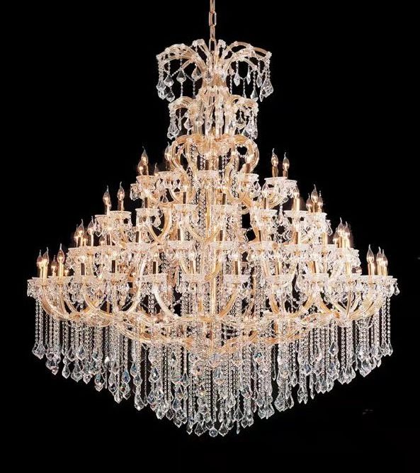 2022 large european gold traditional crystal chandelier for hotel banquet hall