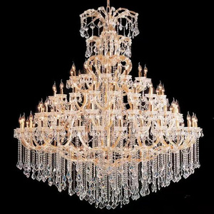 2022 large european gold traditional crystal chandelier for hotel banquet hall