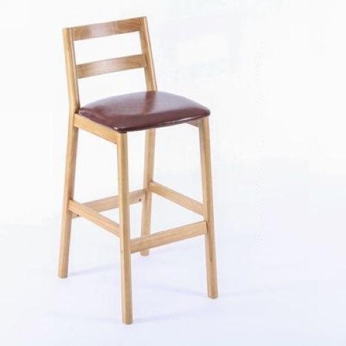 DISHI Commercial North European High Counter Wood Dining Chairs Antique Bar Stool