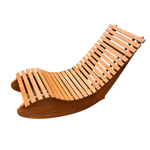 DISHI Swimming Pool Chaise Lounge Wood Outdoor Furniture Sun Lounge Chair Seat Beach Wooden park bench