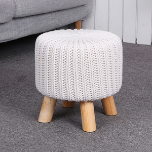 China hot sale etsy pouf ottoman diy knitted pouf pattern crochet stool for export