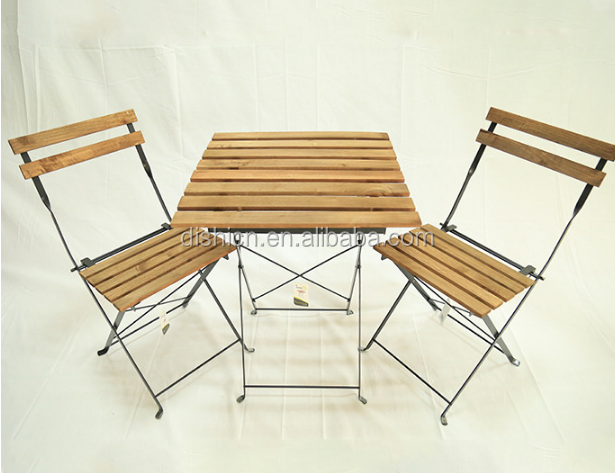 Grand patio Steel and wood Patio Bistro Set Folding Outdoor Patio Furniture