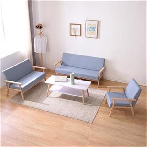 New design two seat wooden frame sofa for small apartment furniture leisure chair