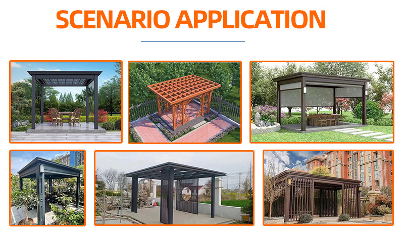 Factory Ventilated Pergola Canopy Motorized Garden Furniture Shade Aluminum Frame Gazebo Arbor for Outdoor Kitchen