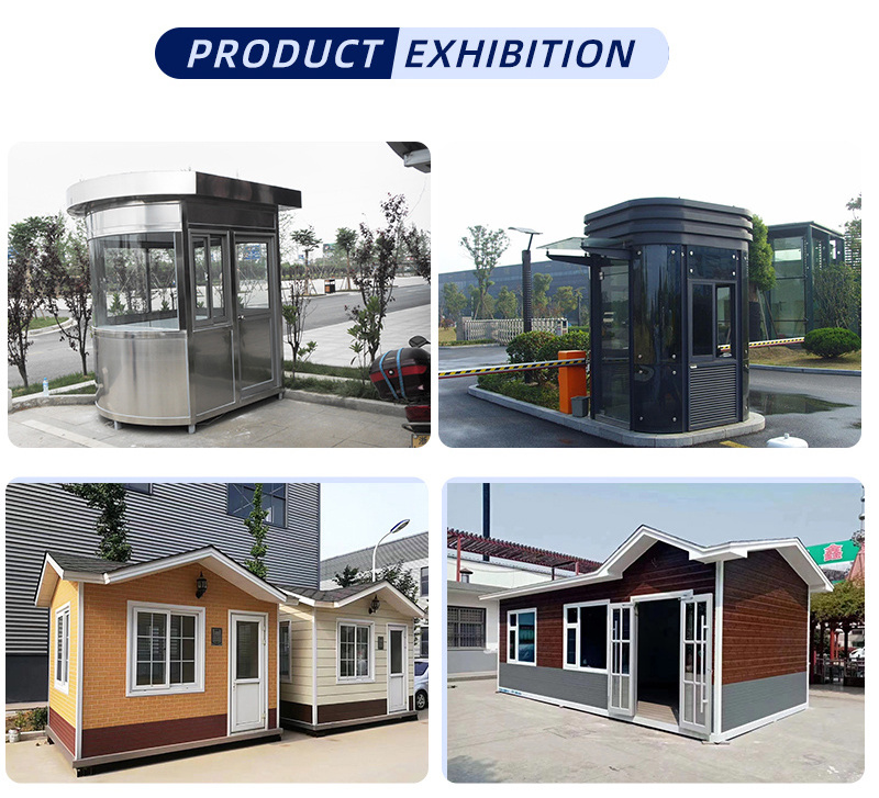 Portable prefab outdoor mini shop security guard tiny house small toll booth cabin mobile prefabricated food sentry box Kiosk