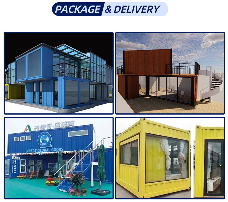 2 storeys modified 20 ft shipping container living house 4 bedroom 4 toilet and swimming pool container