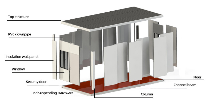 20Ft Best Container homes Flat Pack Container OEM Customized Outdoor casa for Sale