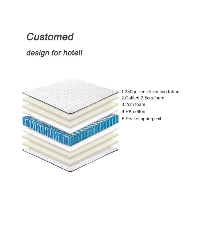 Bed latex mattress topper memory foam used hotel mattress for sale H300#