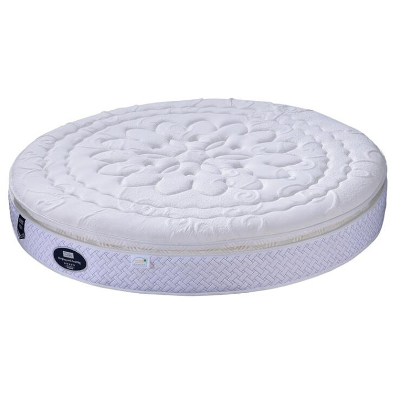 Super King Foldable Circle Shape Innerspring Quality Foshan Memory Foam Pocket Spring King Size Round Mattress