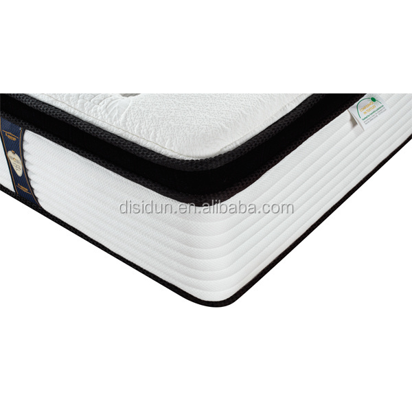 High quality King size luxury pocket spring memory foam bed mattress for sleeping