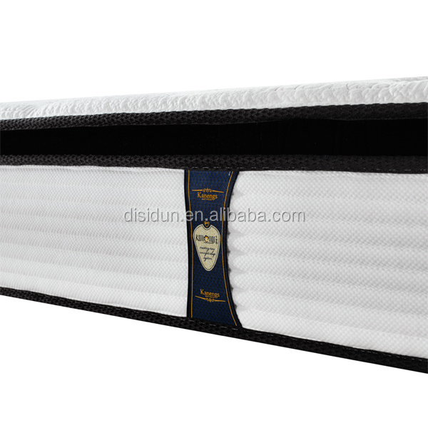 High quality King size luxury pocket spring memory foam bed mattress for sleeping