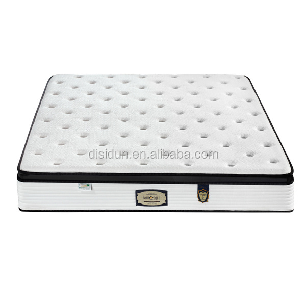 High quality King size luxury pocket spring memory foam bed mattress for sleeping