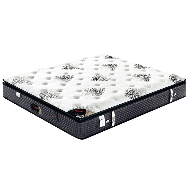 Pillowtop design firm sleeping feeling bonnell spring bed mattress, foshan natural coconut palm mattress