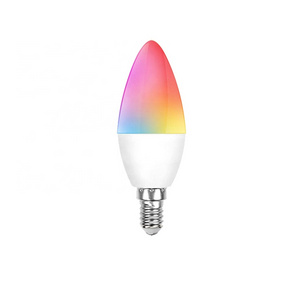 E12 E14 Candle Led Bulb 3.5W Smart Bulb Color Temperature Adjustment Zigbee Colorful smart LED Light Bulb RGB W+C Chanageable