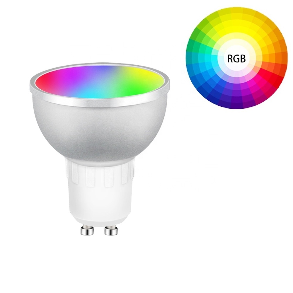 GU10 Smart Bulb WIFI Light RGB Colour Smart Bulb Edison WIFI With Remote 5W Home Smart IP WIFI Led Bulb 360 Degree