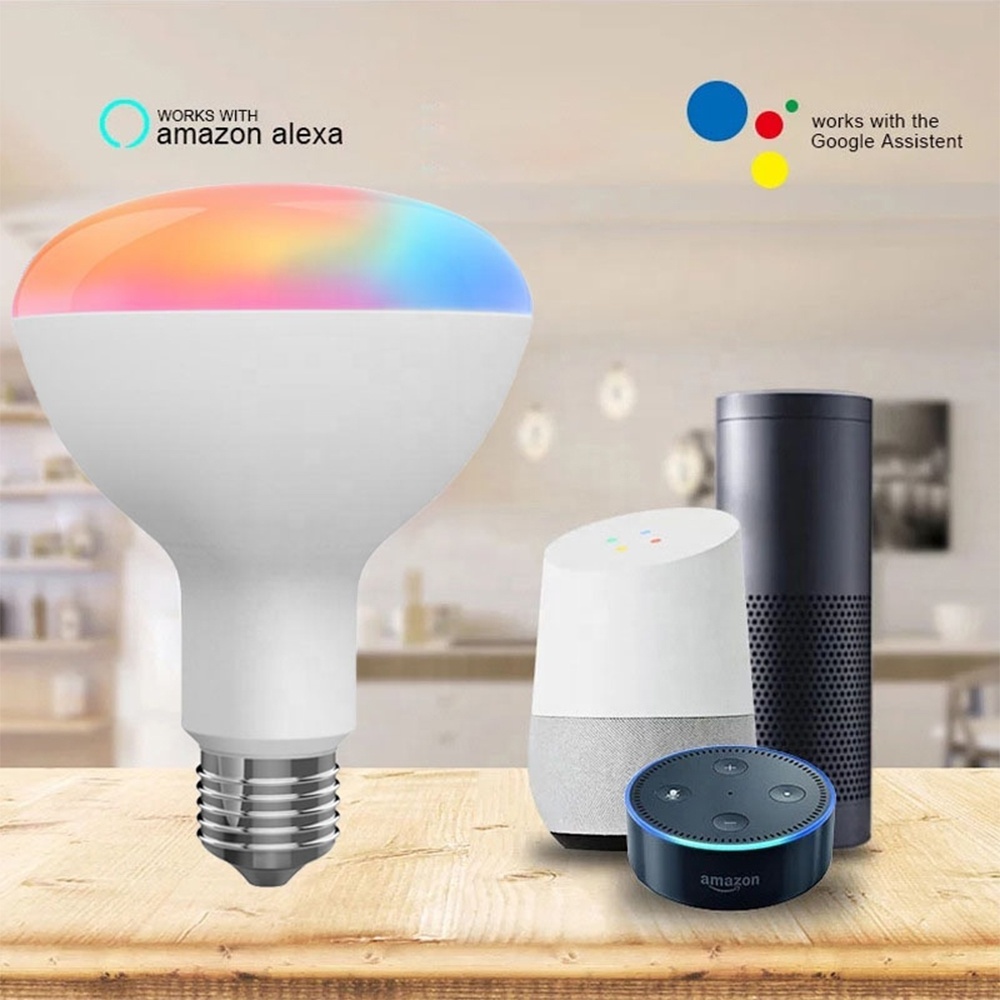 10W Wifi Smart Light Bulb B22 E26 Led RGB Home Smart Wireless Light Bulb HD 360 Degree Smart Bulb With Remote Adjustable Color