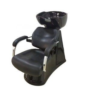 Hot selling beauty salon black brown pink shampoo chair bed hair washing for barber shop salon furniture