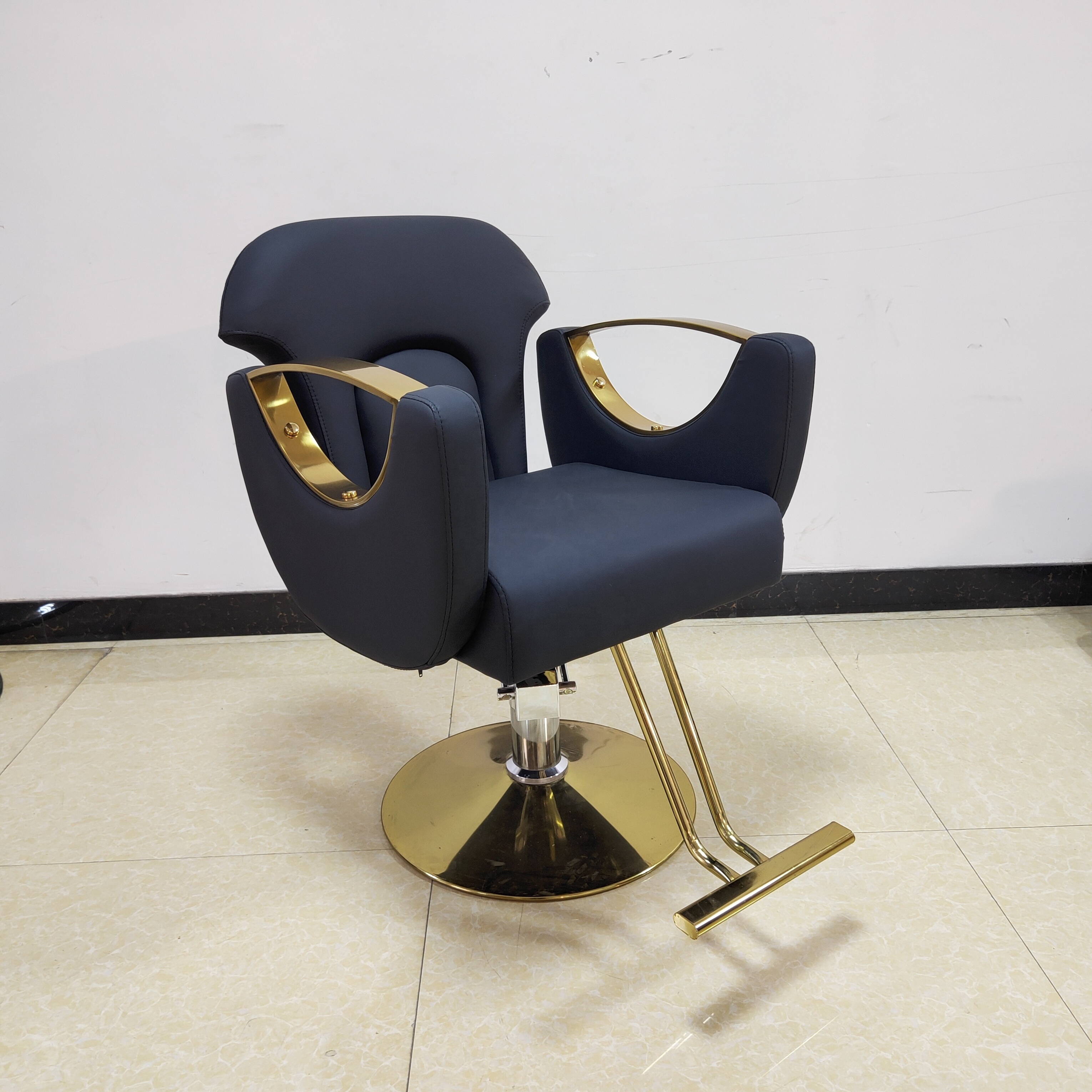 New Design Whole White Gold And Booster Seat For Beige Chair Barber