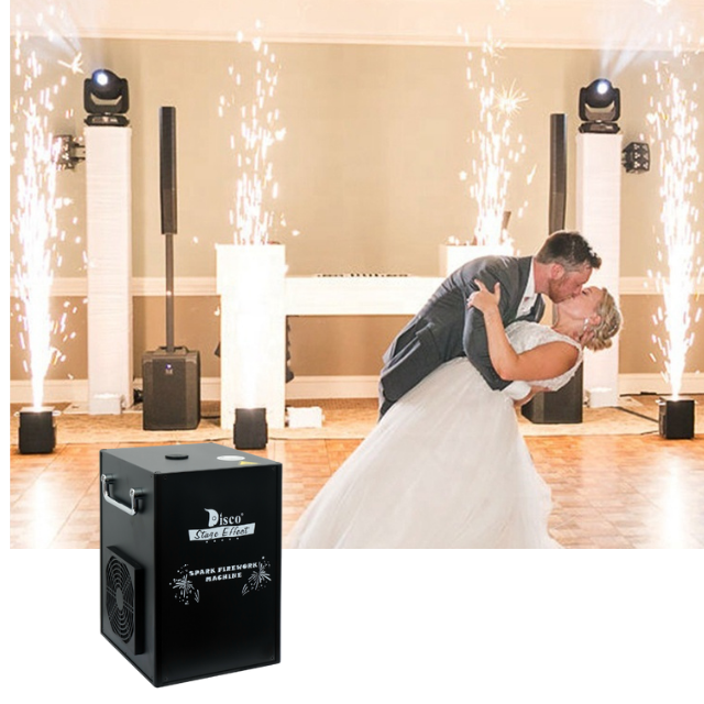 High End mini small electric fireworks cold spark machine jet gold fountain magical special effects for indoor wedding stage DJ