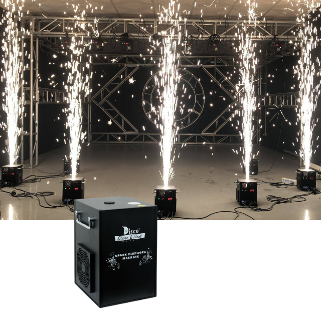 High End mini small electric fireworks cold spark machine jet gold fountain magical special effects for indoor wedding stage DJ