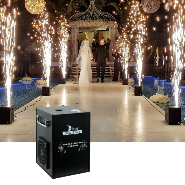 High End mini small electric fireworks cold spark machine jet gold fountain magical special effects for indoor wedding stage DJ