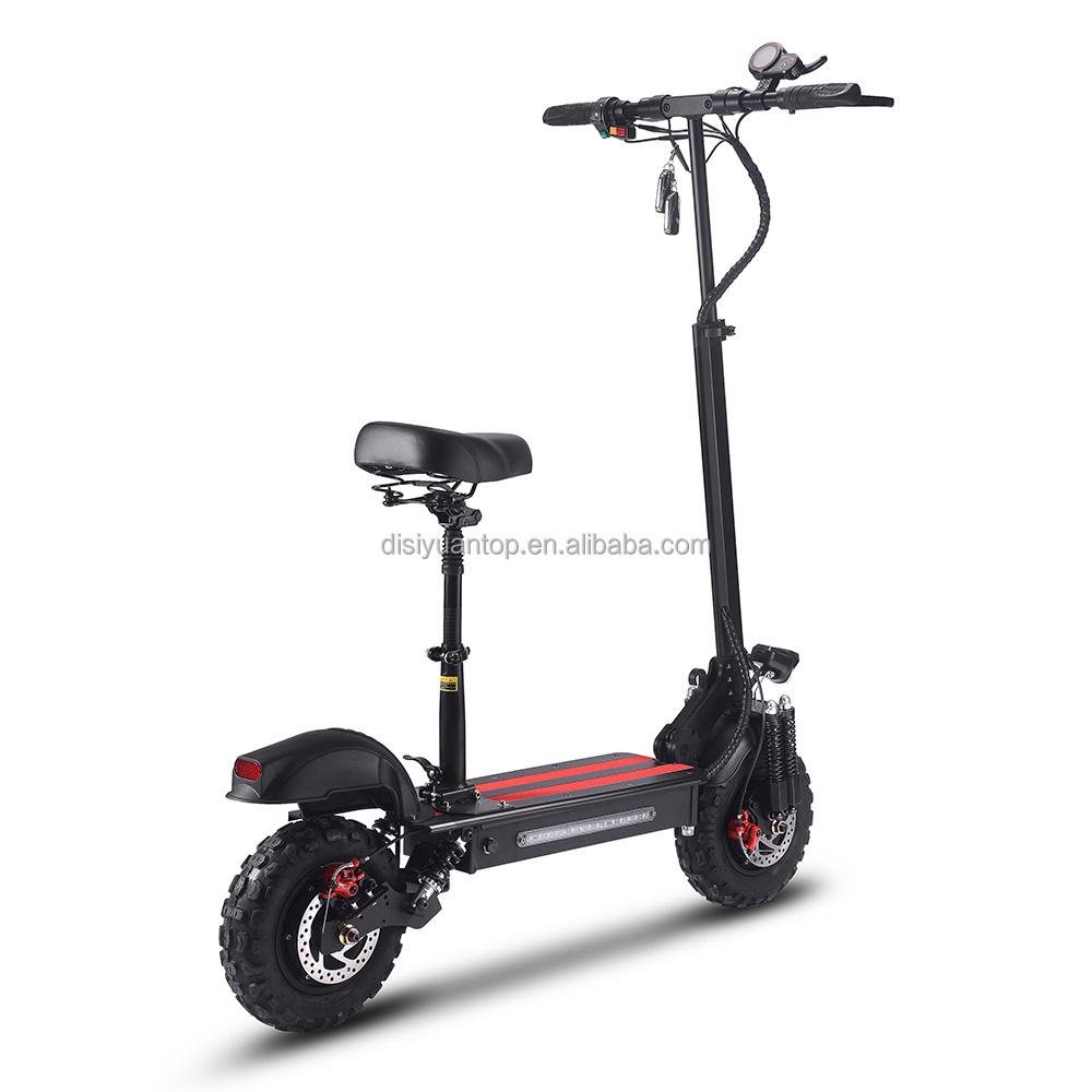 DISIYUAN 11inch High powered off-road Two Wheel dual hub  escooter E Scooter Electric folded Scooters 1000w 48v dual motor