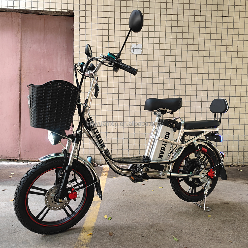 DISIYUAN 18 inch two wheels Electric Bike With 12Ah lithium Battery 48V 500W Motor Long Range Delivery Cargo Bike