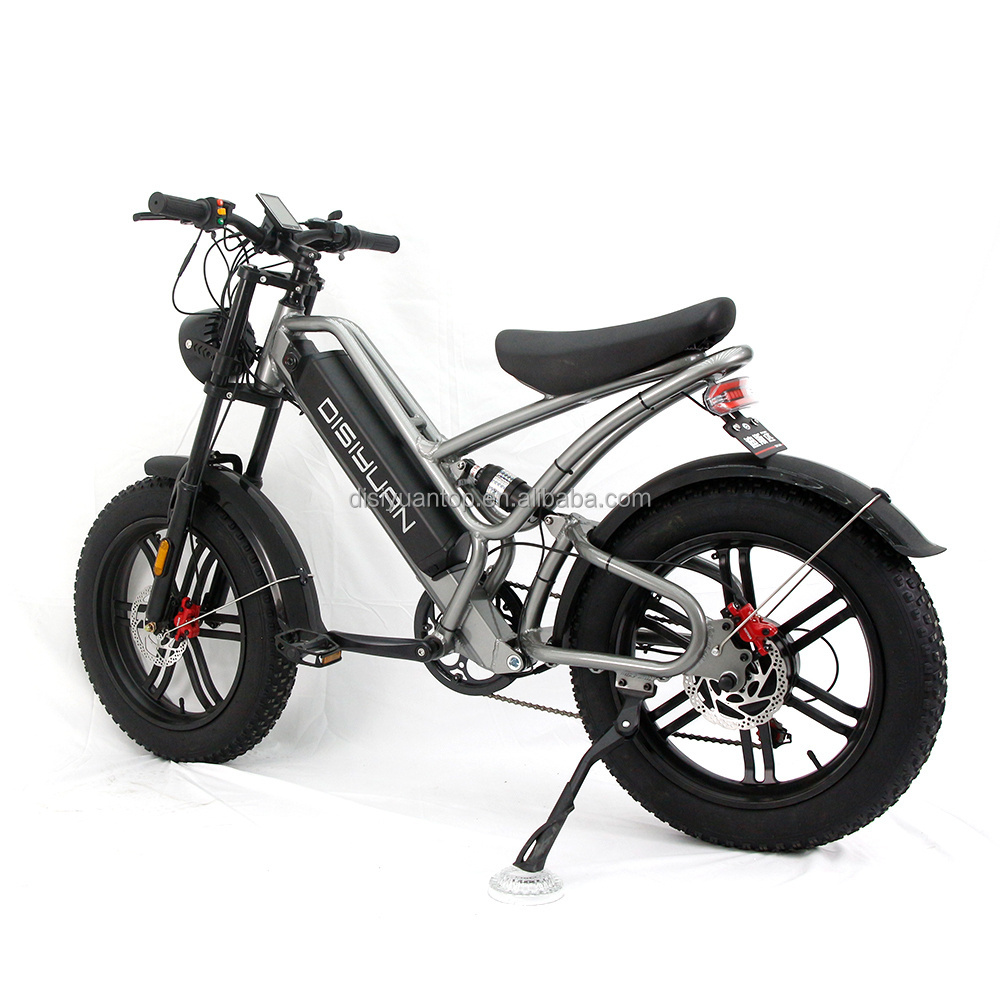 DISIYUAN  S9 plus  electric mountain bike 20inch 48v 10ah 15ah 20ah 30ah 500w 1000watt electric bicycle fat tire road dirt ebike