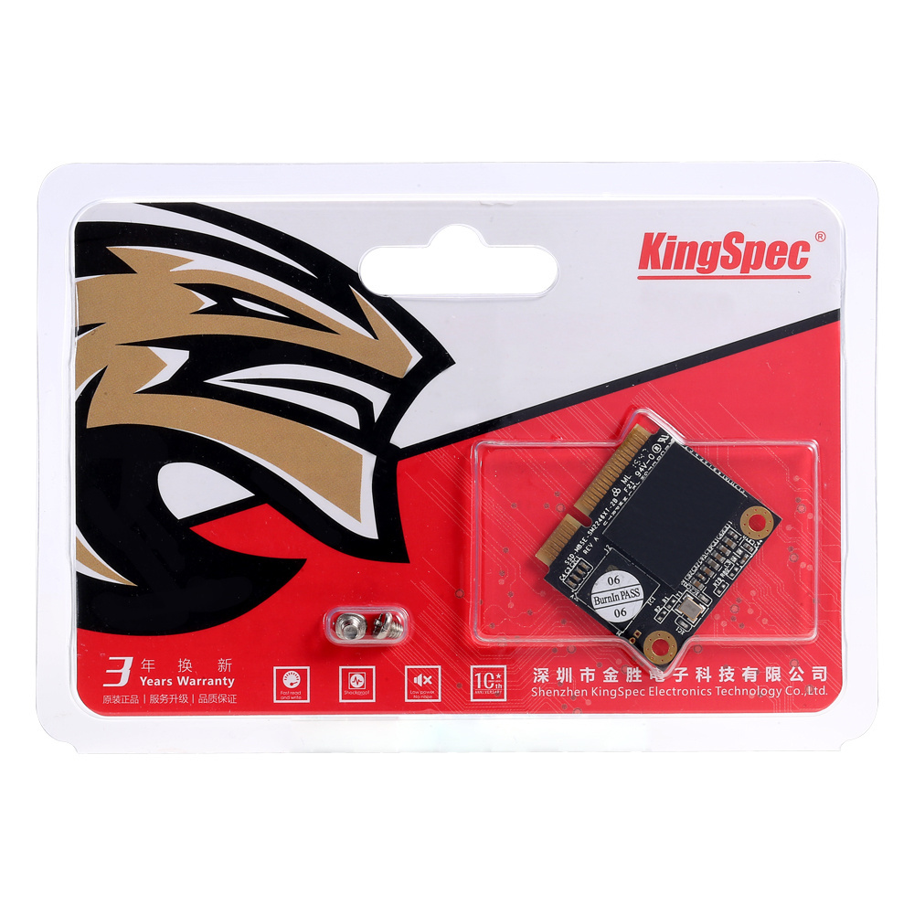 KingSpec Half Size mSATA 128GB Half Slim mSATA mini PCIE SSD