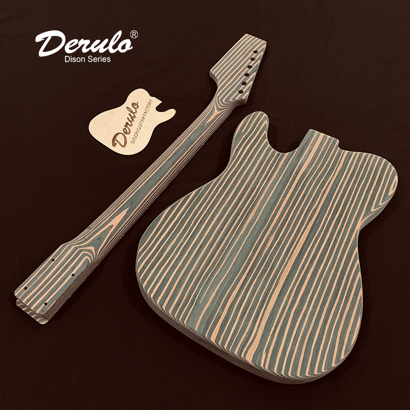 Derulo High Quality diy ElectricGuitar Kit Unfinished Classic Alder Guitar Body TL type OEM Canada Maple/Rosewood Fretborad Neck