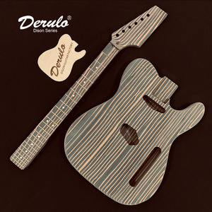 Derulo High Quality diy ElectricGuitar Kit Unfinished Classic Alder Guitar Body TL type OEM Canada Maple/Rosewood Fretborad Neck