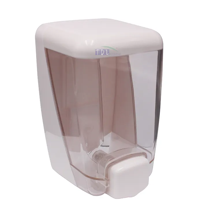 New White Plastic Liquid Wall Mounted Manual Bulk Hand Soap Dispenser